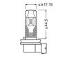 Conjunto de los Dimensiones del bombilla led H11 Osram LEDriving HL Easy para Antinieblas