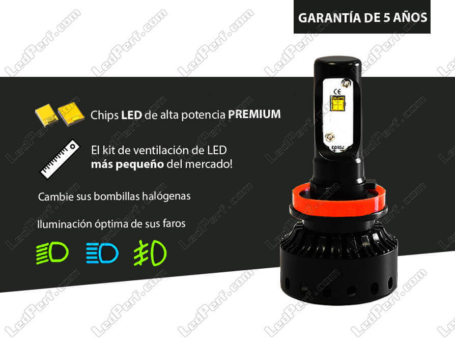 Lámpara LED H11 Moto - Tamaño Mini, potente y ventilada - Entrega gratuita