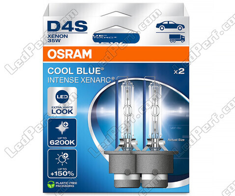 Par de bombillas de xenón D4S Osram Xenarc Cool Blue Intense 6200K en su empaque - 66440CBN-2HB