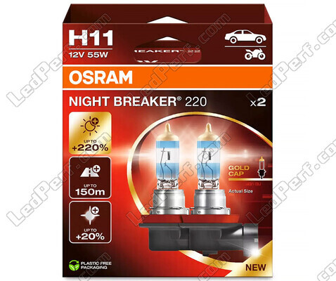 Lámparas H11 OSRAM Night Breaker® 220 - 64211NB220-2HB -Duo Box