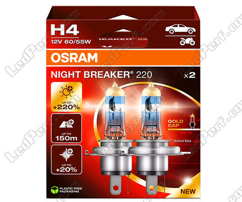 Lámparas H4 OSRAM Night Breaker® 220 - 64193NB220-2HB -Duo Box