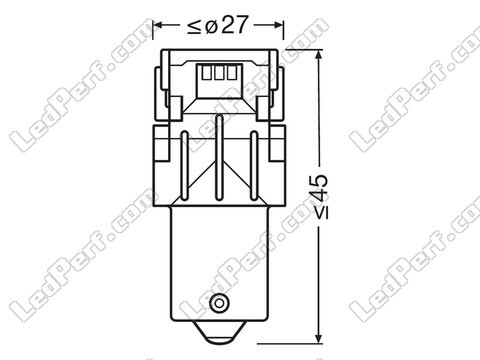 Bombillas de LED naranjas PY21W Osram LEDriving® SL - BAU15s