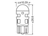 Bombillas de LED W5W Osram LEDriving® SL Rojas - W2.1x9.5d