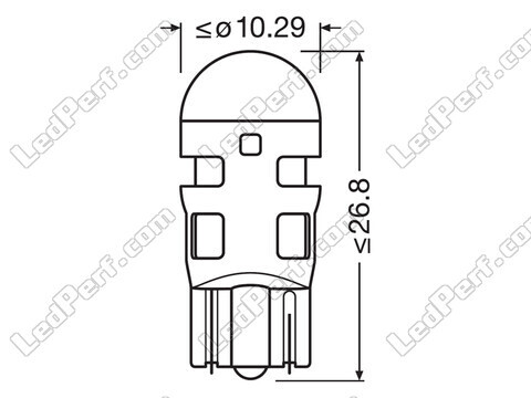 Bombillas de LED W5W Osram LEDriving® SL Rojas - W2.1x9.5d