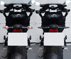 Comparativa antes y después de la instalación Intermitentes LED dinámicos + luces de freno para Aprilia Shiver 750 (2007 - 2009)