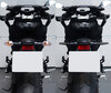 Comparativa antes y después de la instalación Intermitentes LED dinámicos + luces de freno para Moto-Guzzi Breva 1100 / 1200