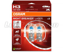 Pack de 2 bombillas H3 Osram Night Breaker Laser +150% - 64151NL-2HB