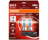 Pack de 2 bombillas H11 Osram Night Breaker Laser +150% - 64211NL-2HB